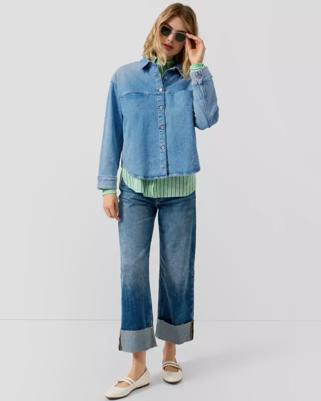 S. Oliver Denim Blouse - Blue Denim