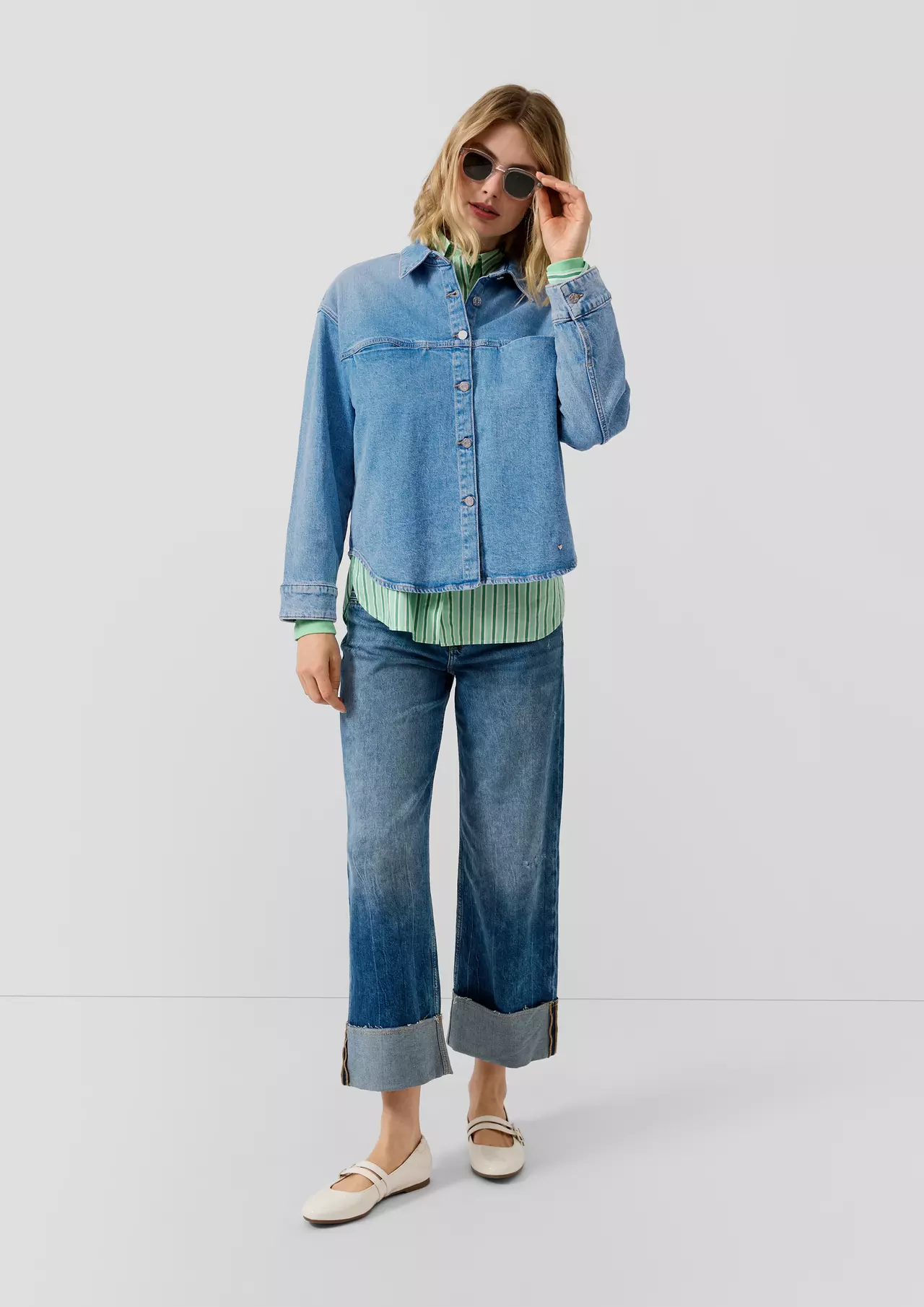 S. Oliver Denim Bluse - Blue Denim