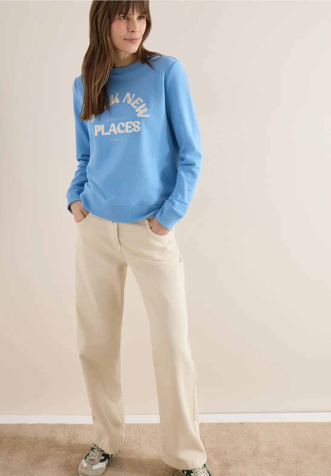 Cecil Embroidery Sweatshirt - Cloud Blue