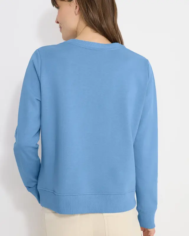 Cecil Embroidery Sweatshirt - Cloud Blue
