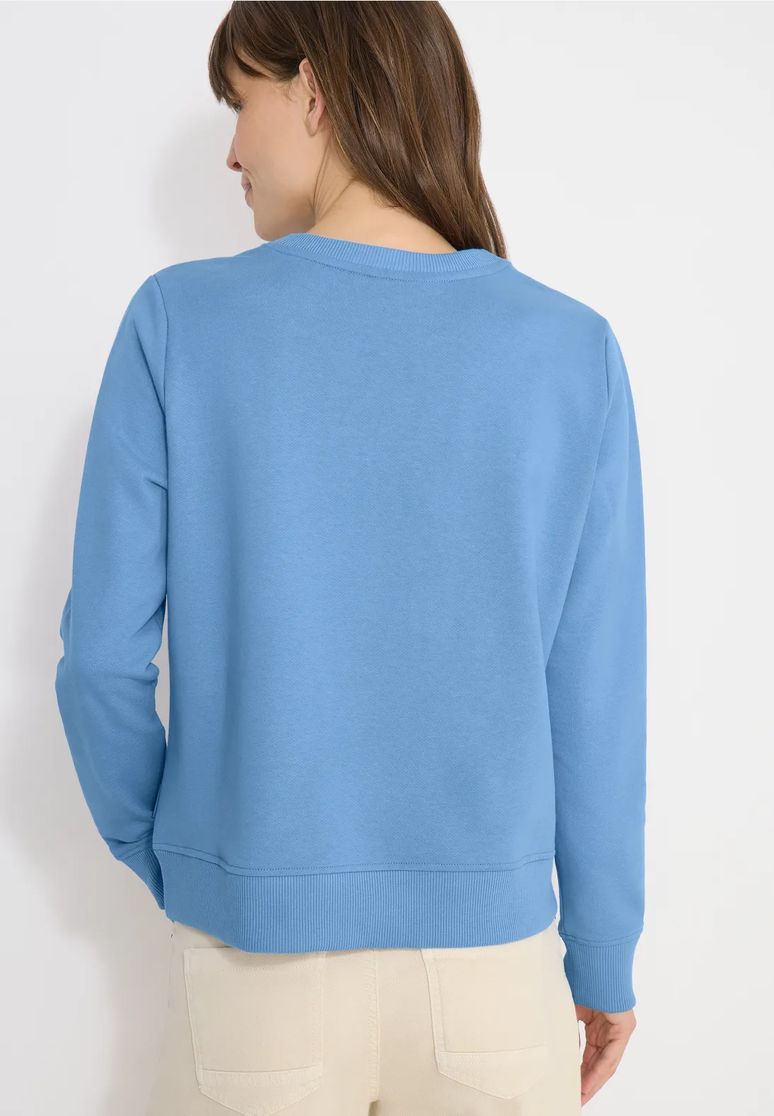 Cecil Embroidery Sweatshirt - Cloud Blue