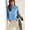 Geborduurd Sweatshirt - Cloud Blue