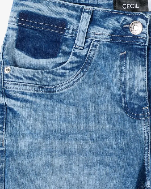 Cecil Slim Leg Jeans Scarlett - Authentic Used Wash