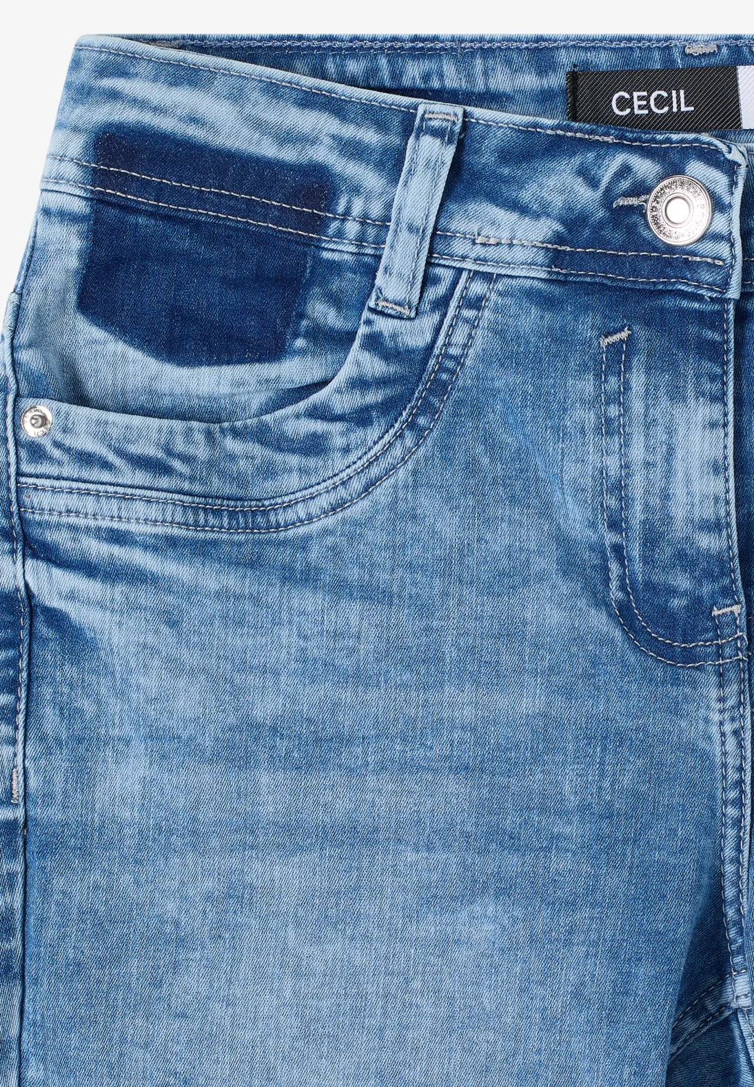 Cecil Slim Leg Jeans Scarlett - Authentic Used Wash