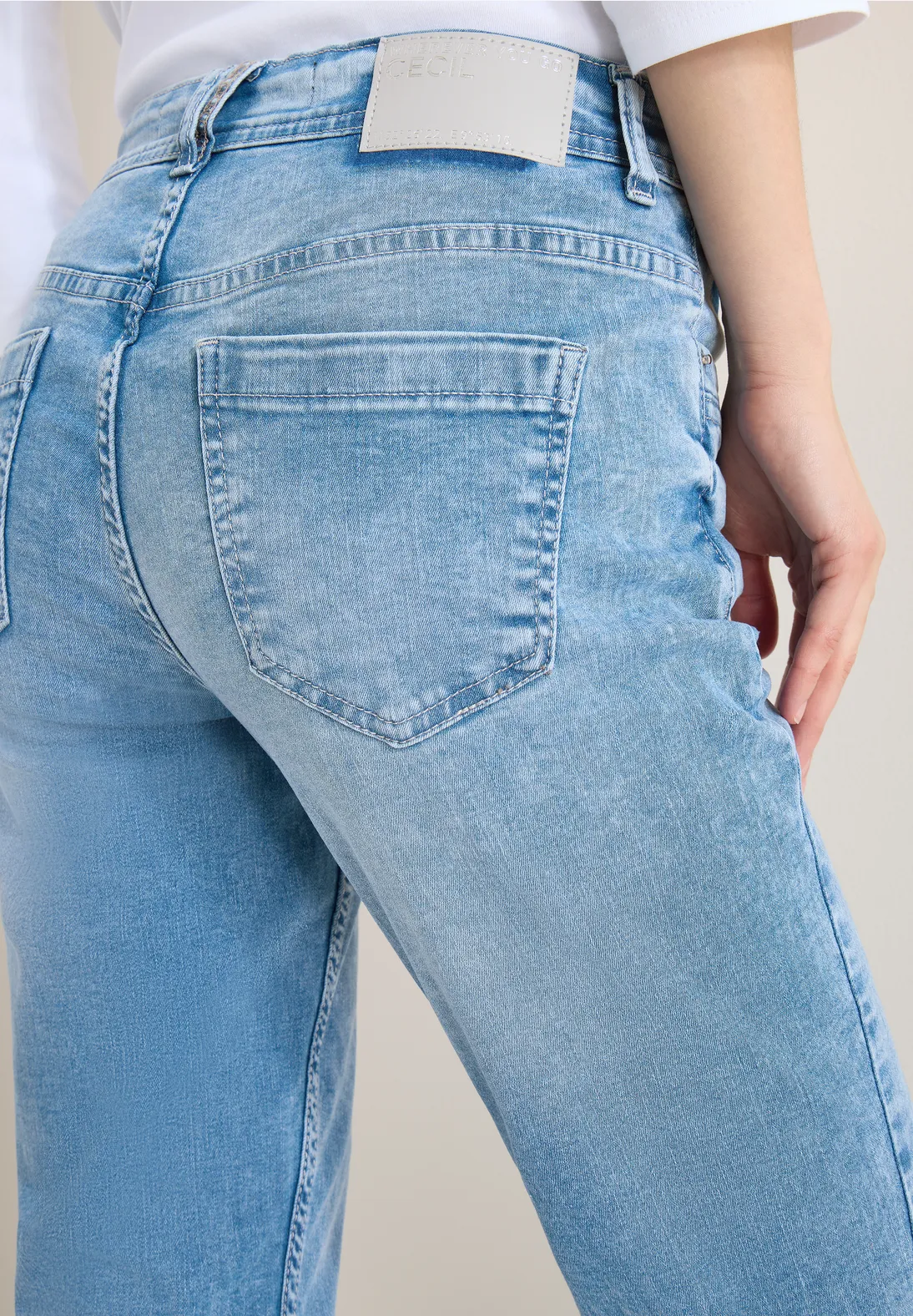 Cecil Slim Leg Jeans Scarlett - Authentic Used Wash