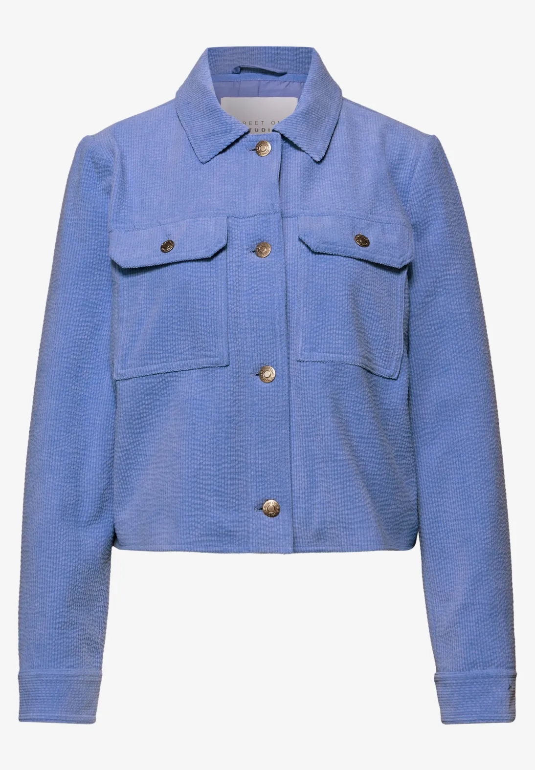 Street One Studio Overshirt in Unifarbe - Blue Echo
