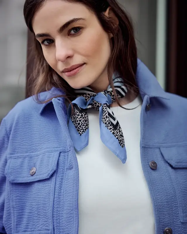 Street One Studio Overhemd in Effen Kleur - Blue Echo