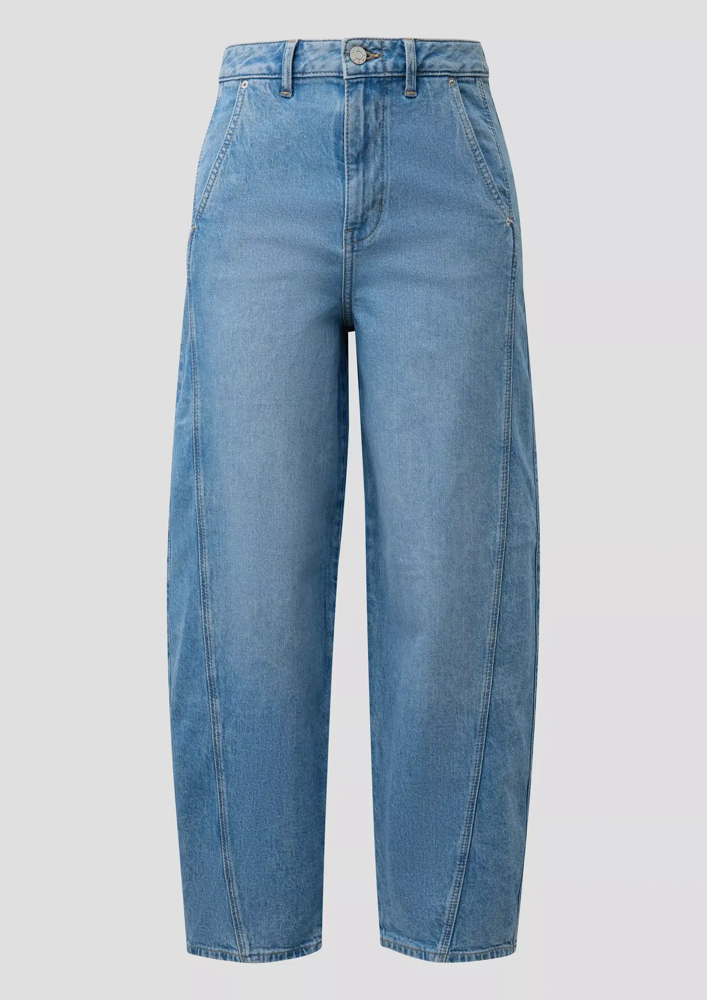 S. Oliver Relaxed Fit Barrel Jeans - Blue
