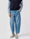 S. Oliver Relaxed Fit Barrel Jeans - Blue
