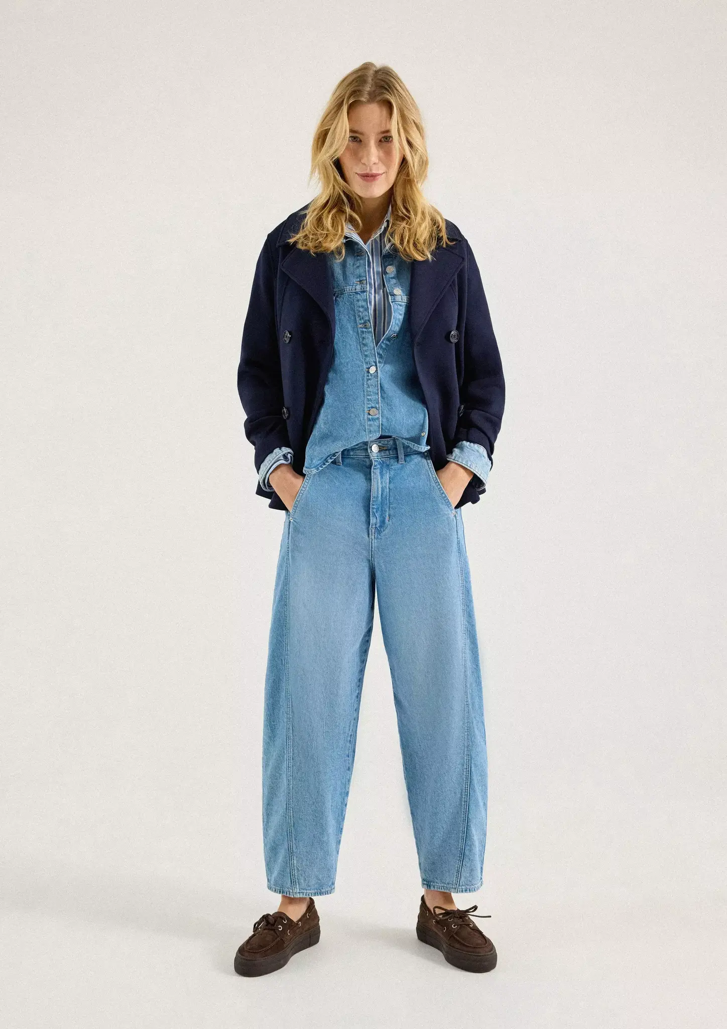 S. Oliver Relaxed Fit Barrel Jeans - Blue