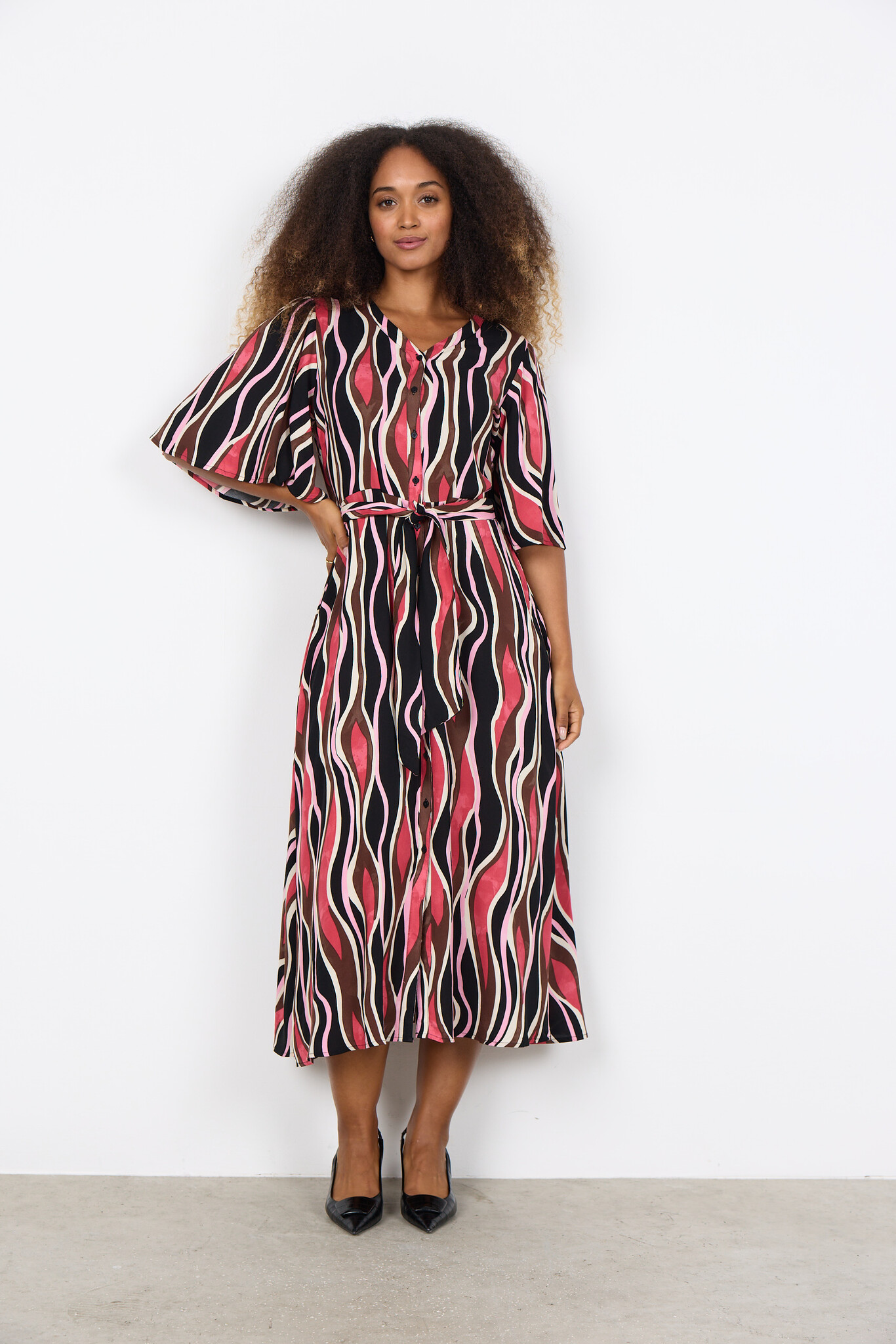 pois メローキャミ Soyaconcept Jurk Cammi 4 - Rapture Rose Combi | - Cotton Blues