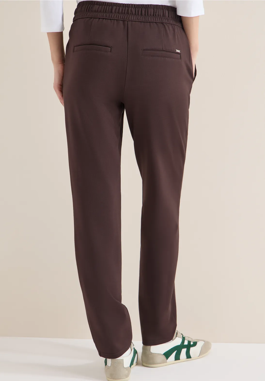 Cecil Hose in Unifarbe Tracey - Macchiato Brown