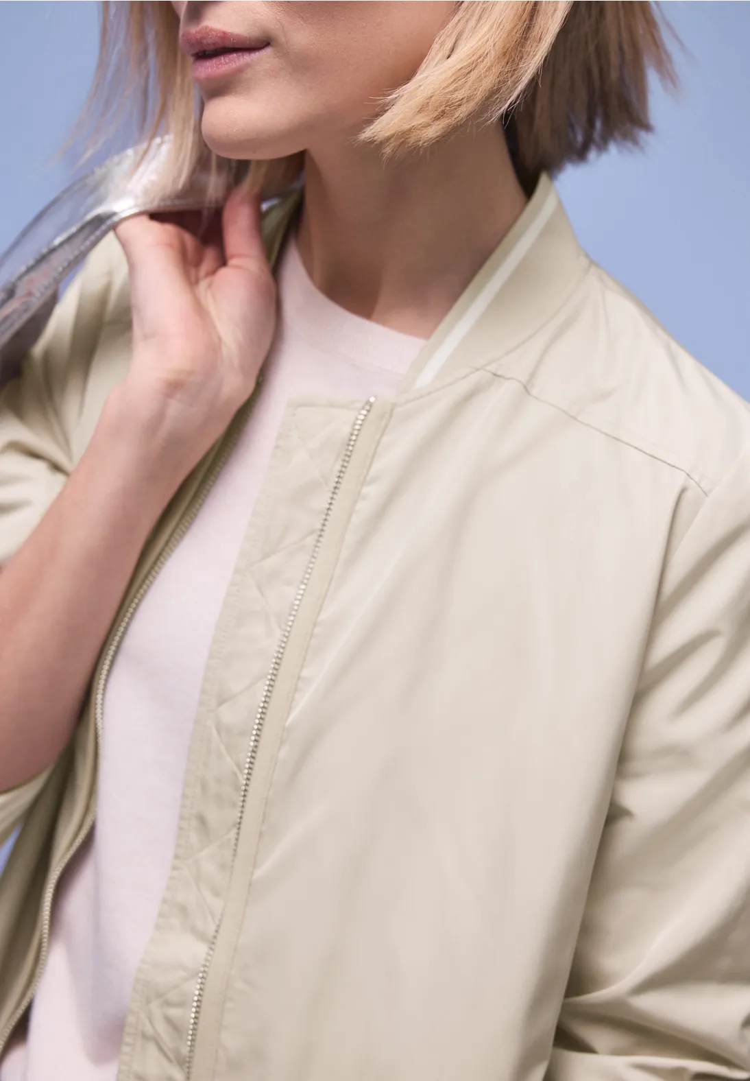 Street One Lange Blouson - Powder Beige