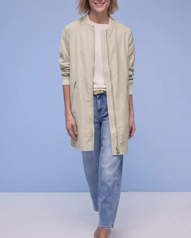 Street One Long Blouson - Powder Beige