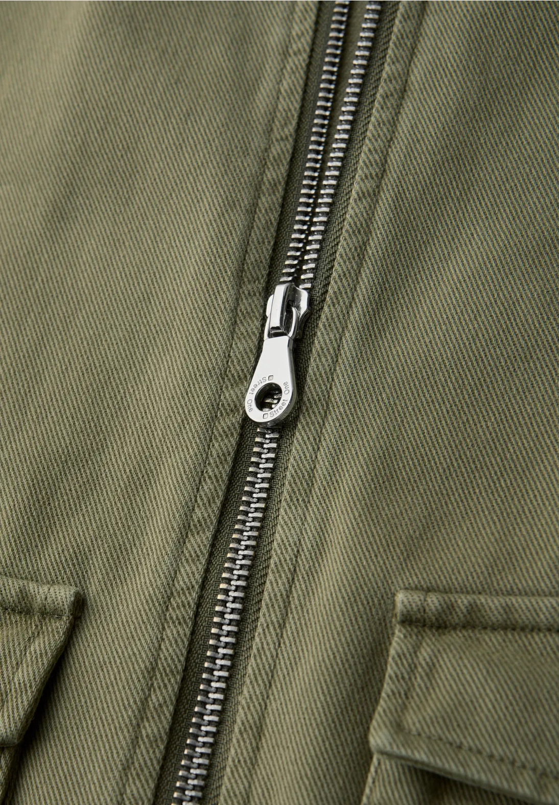 Street One Washed-Look Jacket - Dark Vertiver Green