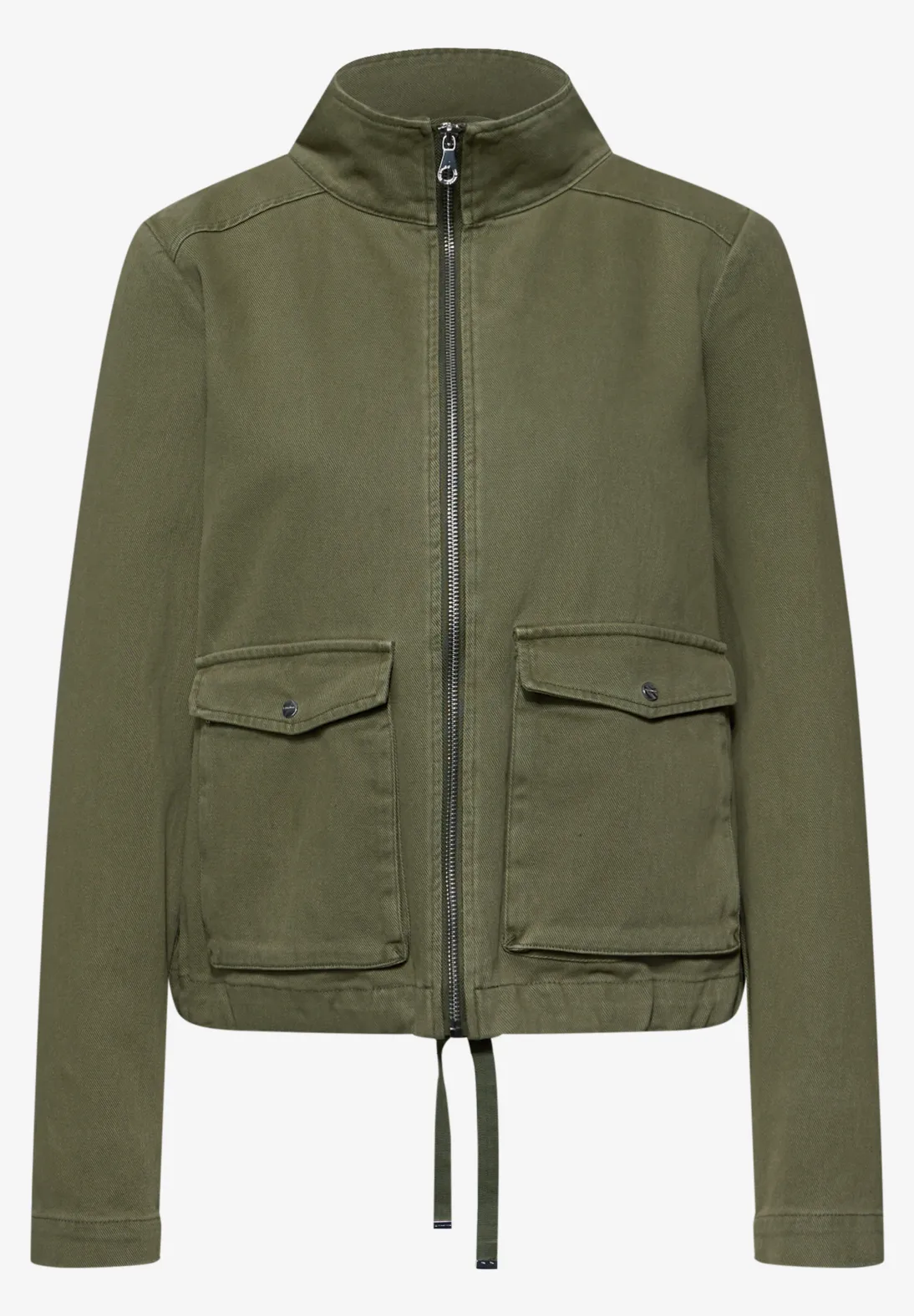 Street One Washed-Look Jacket - Dark Vertiver Green