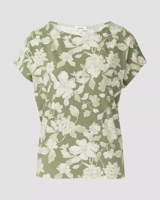 S. Oliver Relaxed Fit T-Shirt - Olive Green
