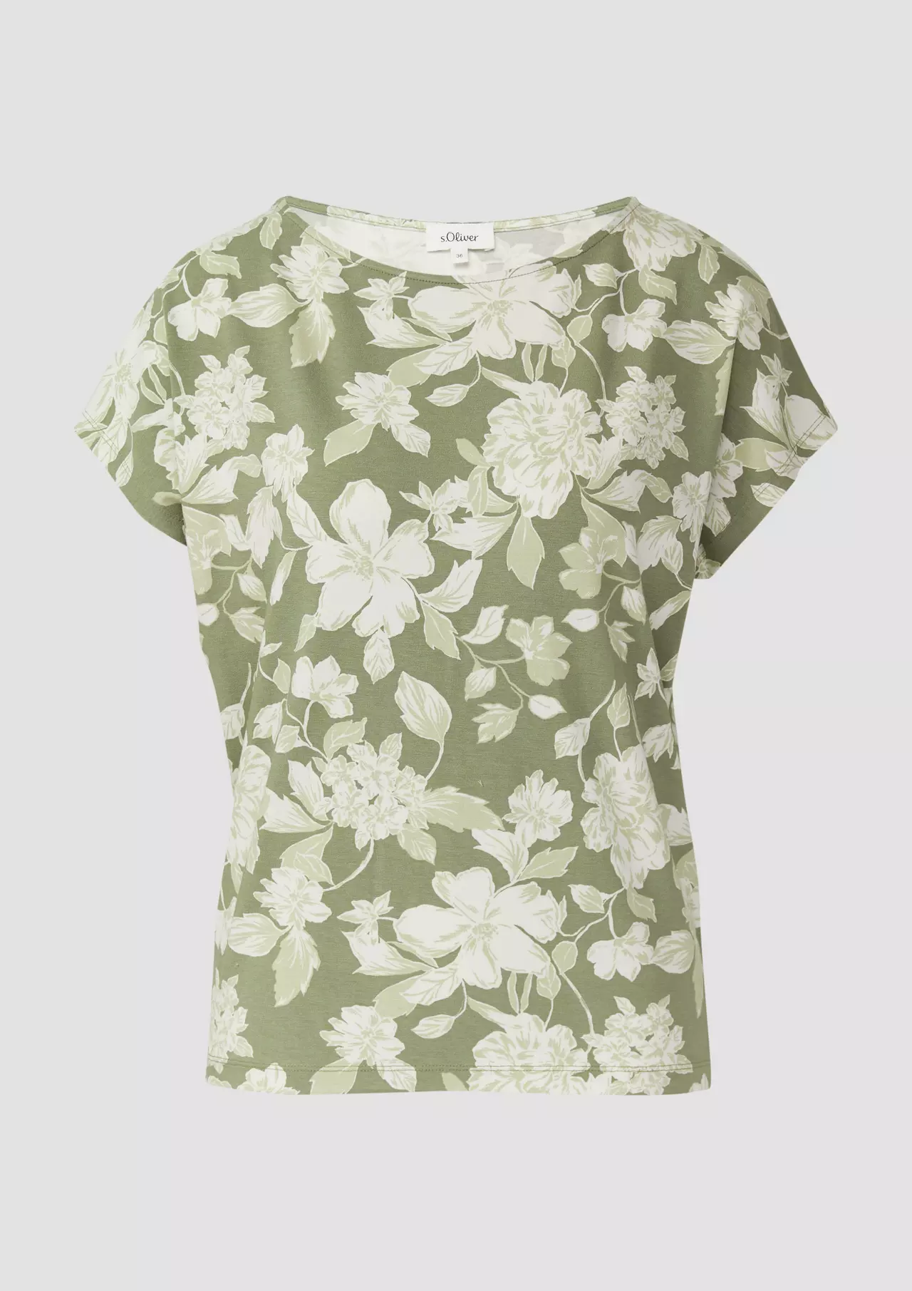 S. Oliver Relaxed Fit T-Shirt - Olive Green