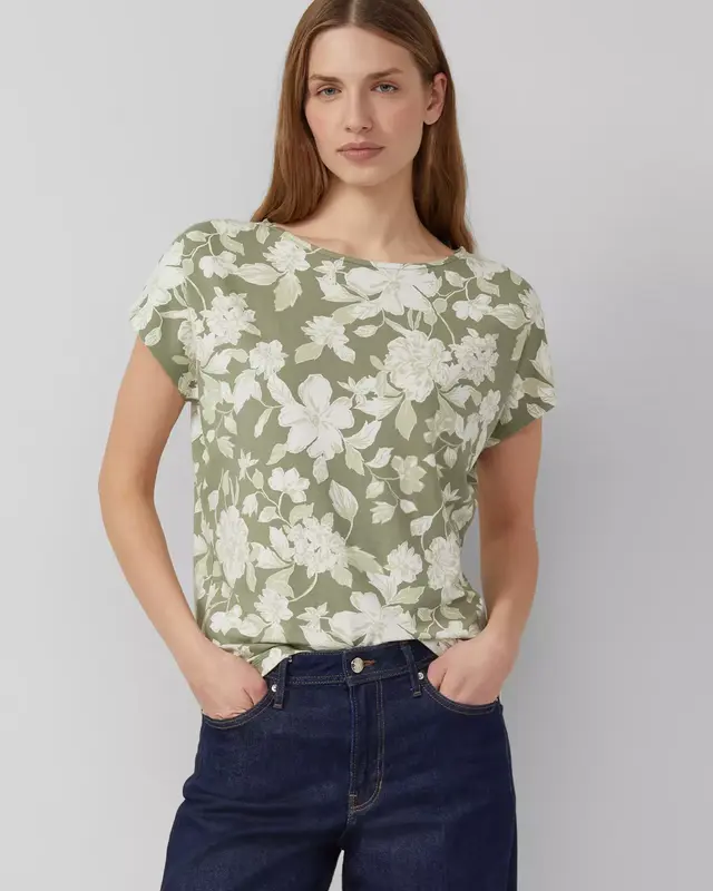 S. Oliver Relaxed Fit T-Shirt - Olive Green