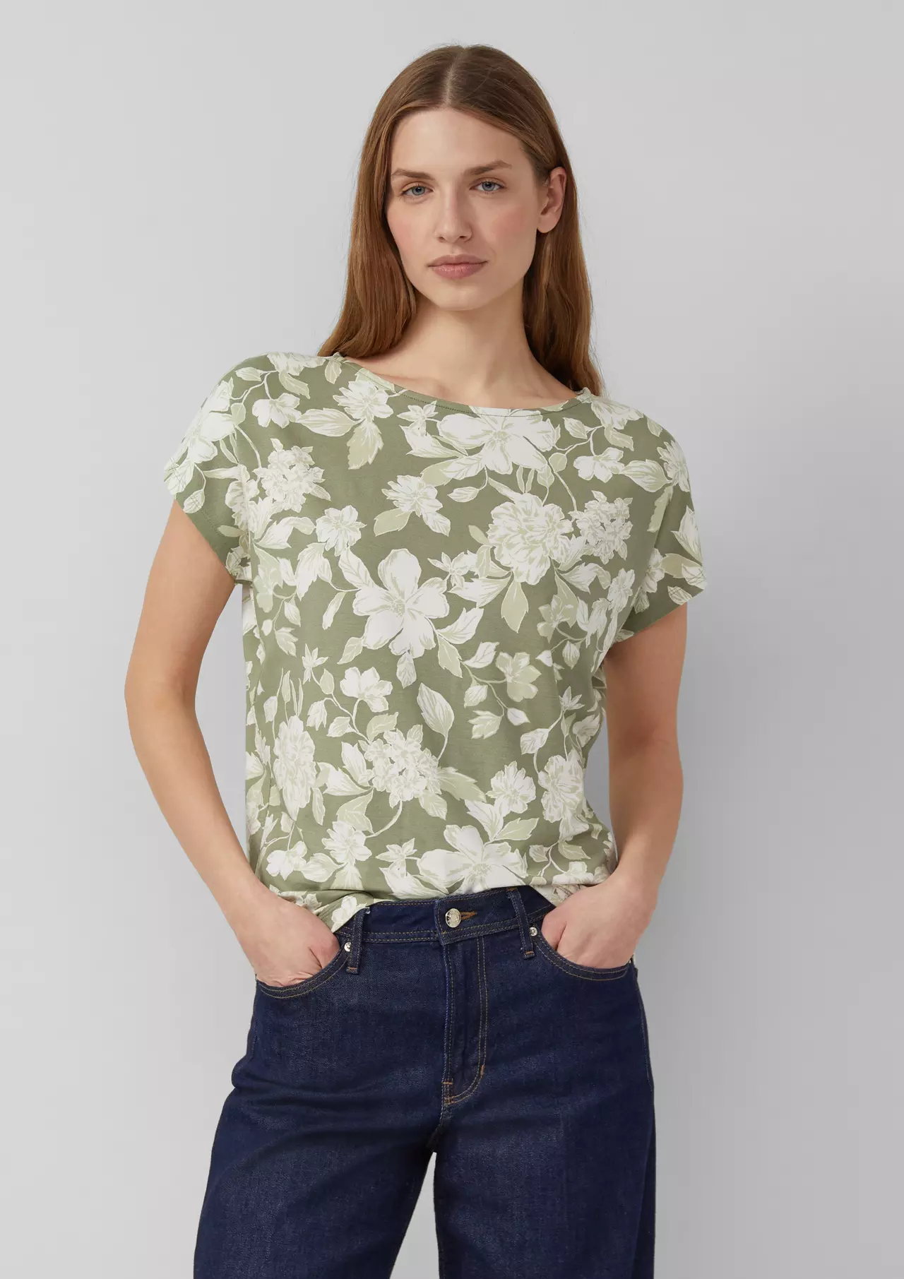 S. Oliver Relaxed Fit T-Shirt - Olive Green