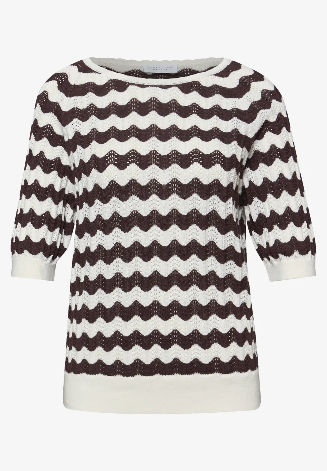 Street One Studio Pullover mit Muster - Off White
