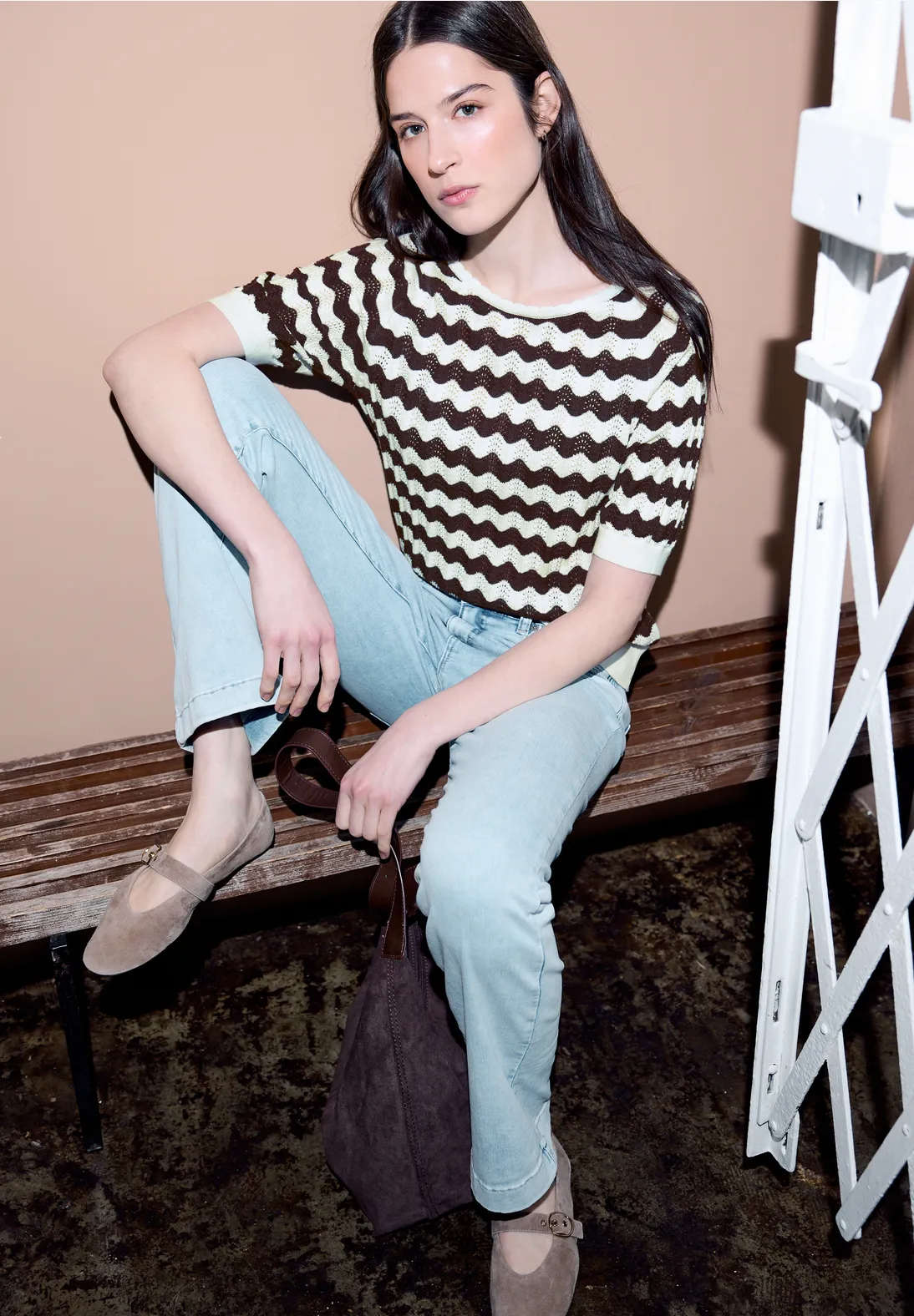 Street One Studio Trui met Patroon - Off White