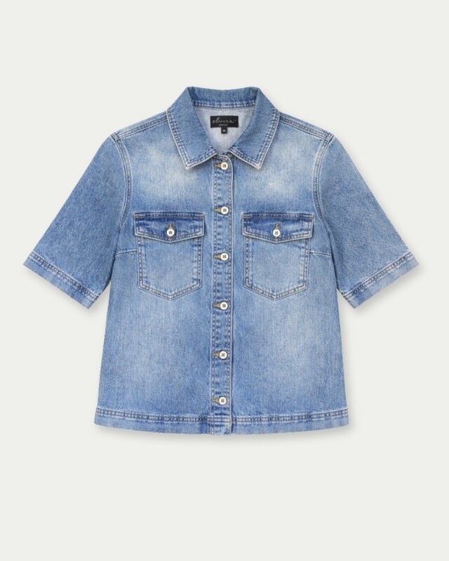 Elvira Collections Denim Blouse Demi - Washed Denim