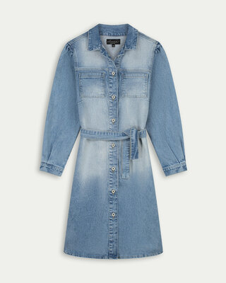 Elvira Collections Denim Kleid Doortje - Washed Denim