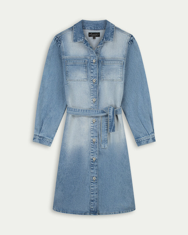 Elvira Collections Denim Jurk Doortje - Washed Denim