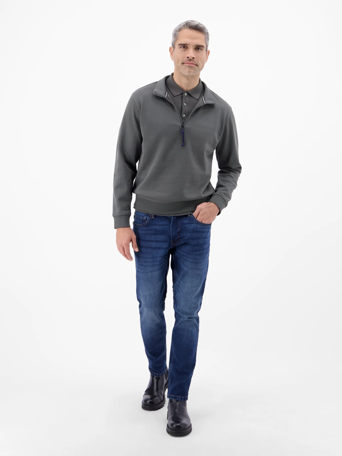 Lerros Poloshirt Lange Mouw - Black