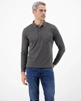 Lerros Poloshirt Lange Mouw - Black