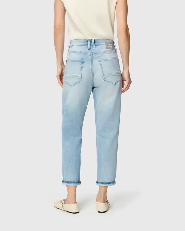 Mac Jeans  Iowa Baggy Jeans - High-Low Bleached