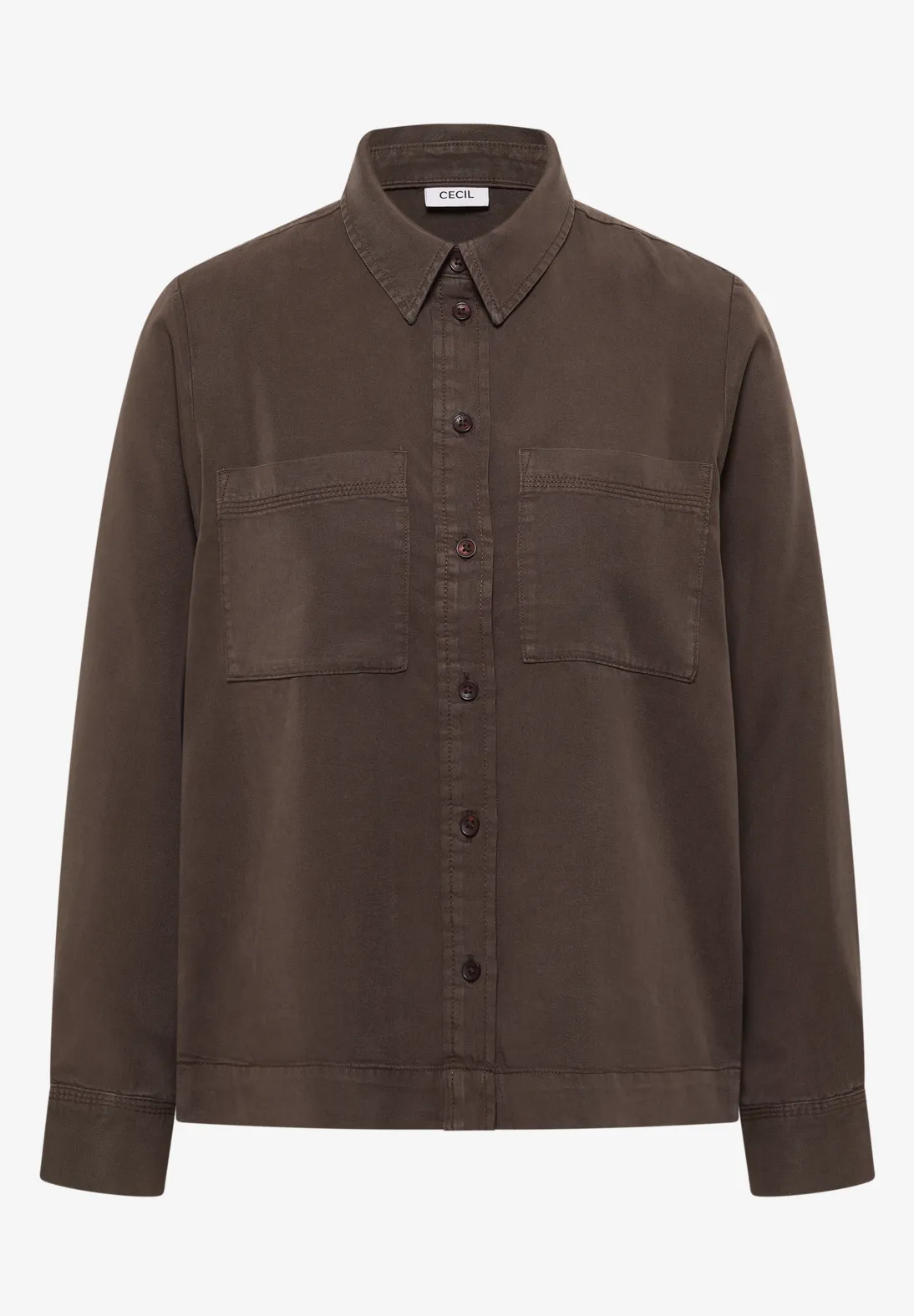 Cecil Gekleurde Spijkerblouse - Macchiato Brown