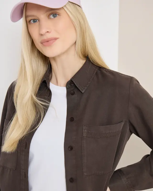 Cecil Gekleurde Spijkerblouse - Macchiato Brown