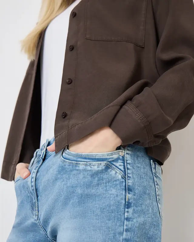 Cecil Gekleurde Spijkerblouse - Macchiato Brown