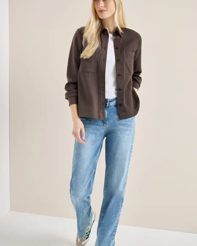 Cecil Gekleurde Spijkerblouse - Macchiato Brown