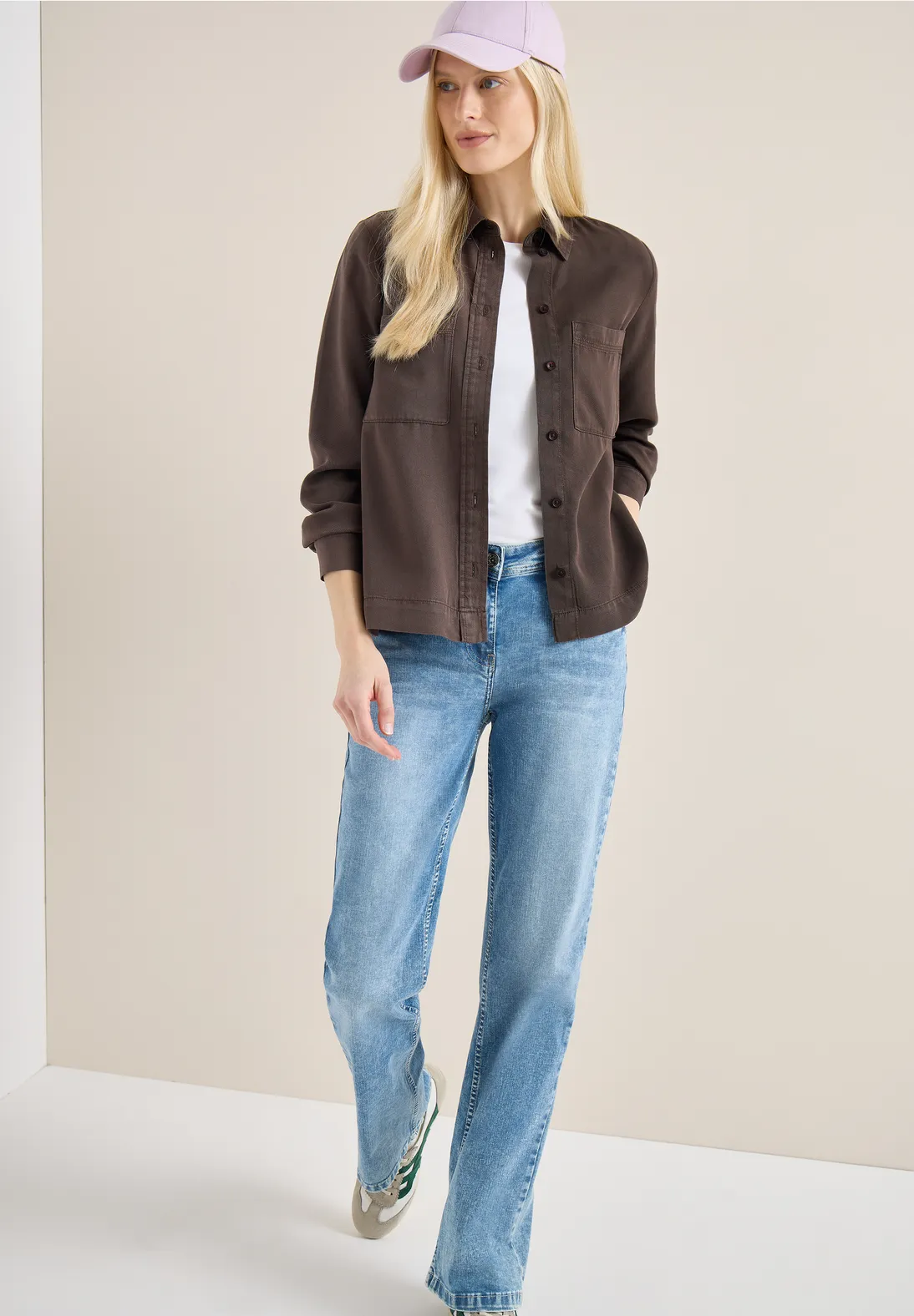 Cecil Gekleurde Spijkerblouse - Macchiato Brown