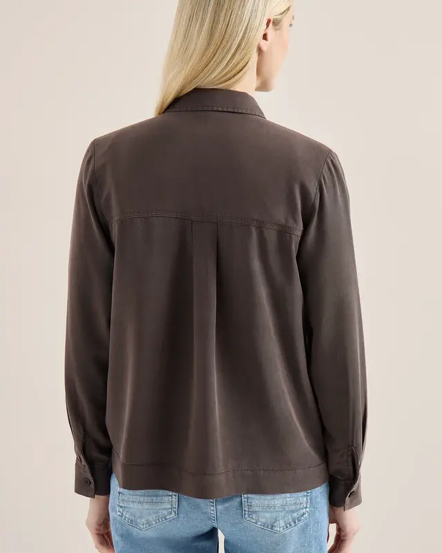 Cecil Gekleurde Spijkerblouse - Macchiato Brown