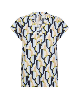 Soyaconcept T-Shirt Felicity AOP 533 - Windsurfer Blue Combi