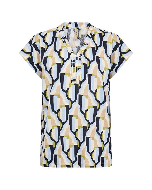 Soyaconcept T-Shirt Felicity AOP 533 - Windsurfer Blue Combi