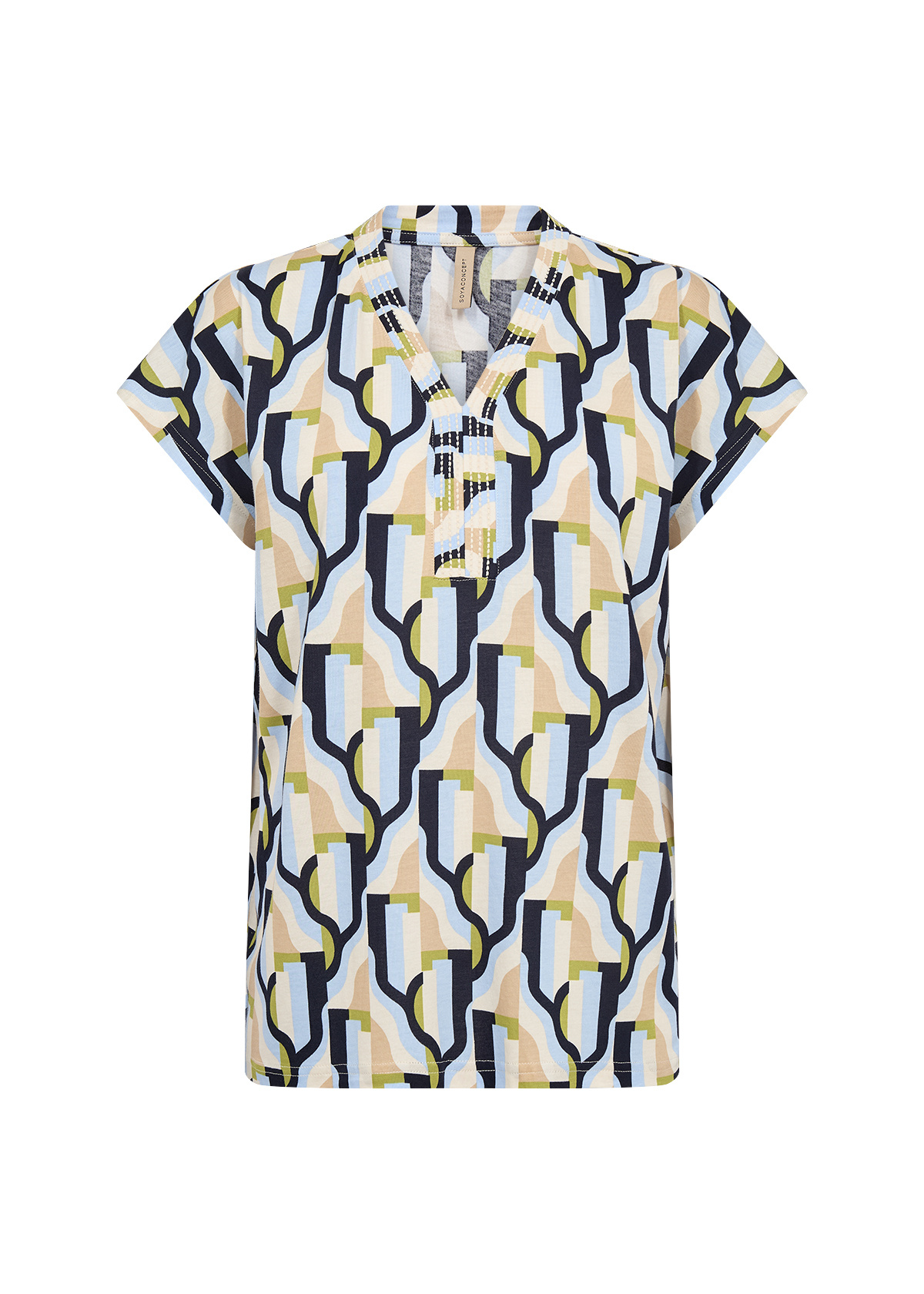 Soyaconcept T-Shirt Felicity AOP 533 - Windsurfer Blue Combi