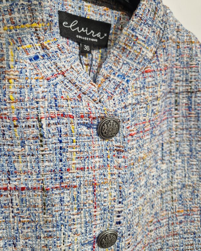 Elvira Collections Bomber Babs - Blue Bouclé