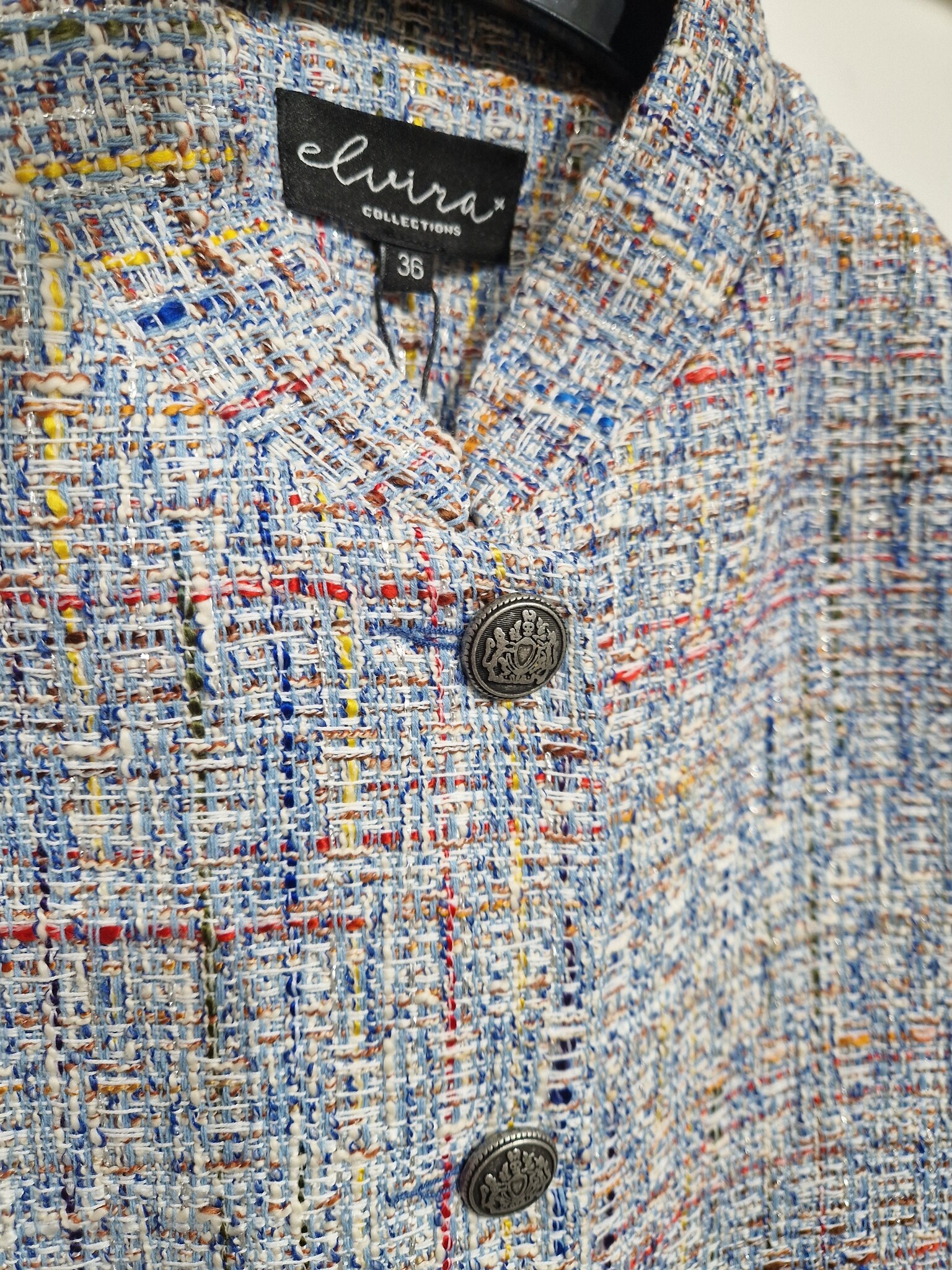 Elvira Collections Bomber Babs - Blue Bouclé