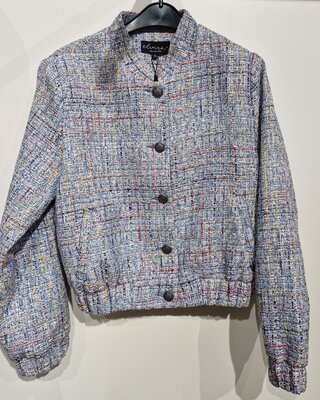 Elvira Collections Bomber Babs - Blue Bouclé