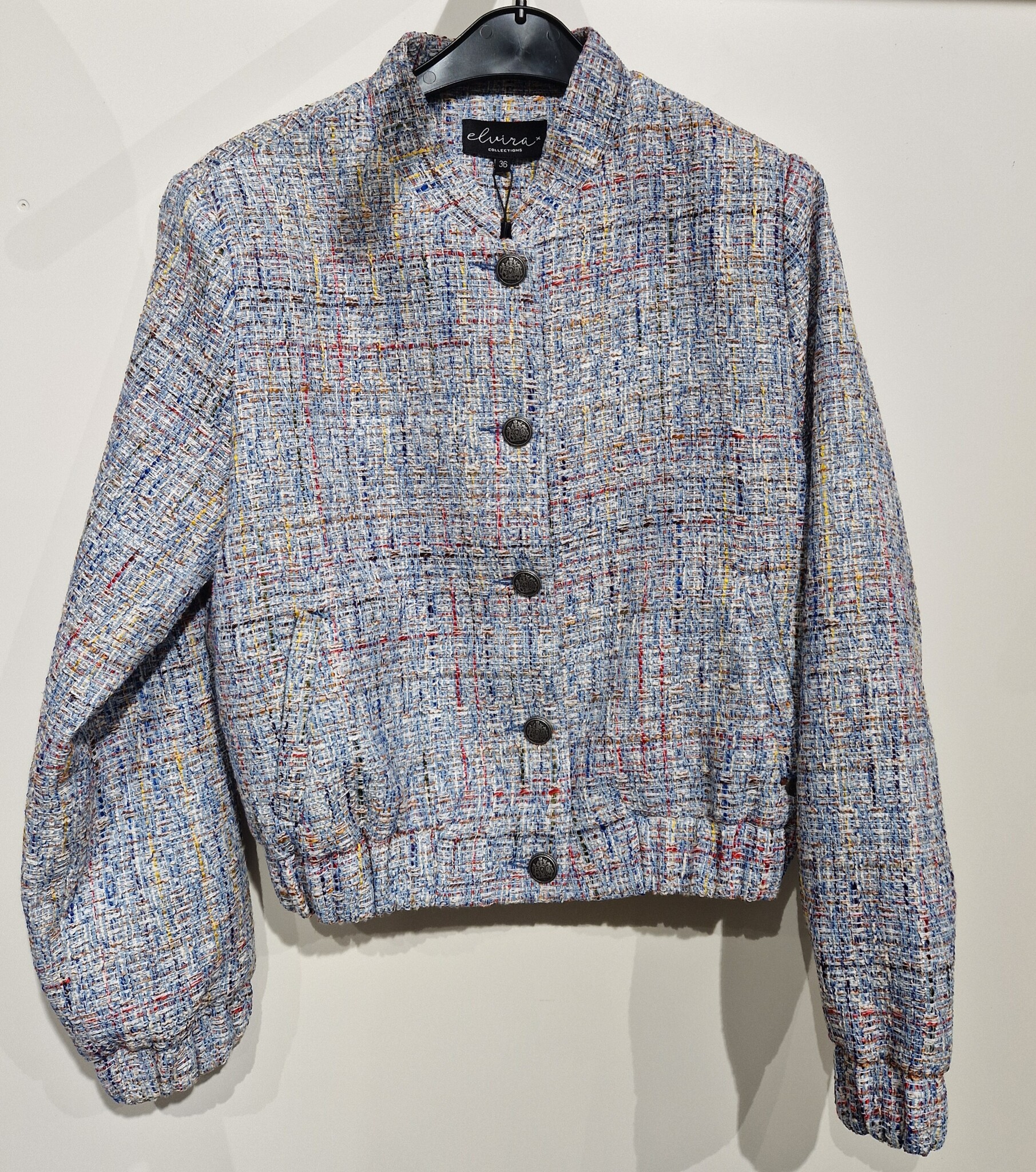 Elvira Collections Bomber Babs - Blue Bouclé