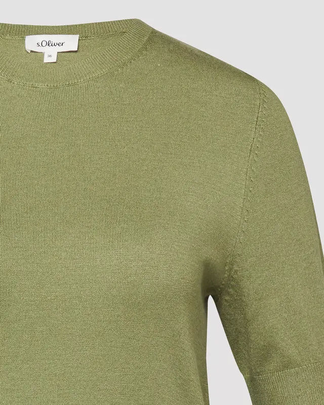S. Oliver Short Sleeve Jumper - Olive Green