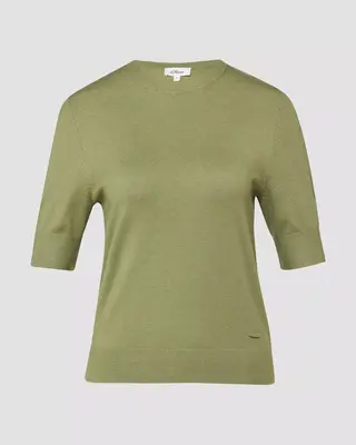 S. Oliver Short Sleeve Jumper - Olive Green