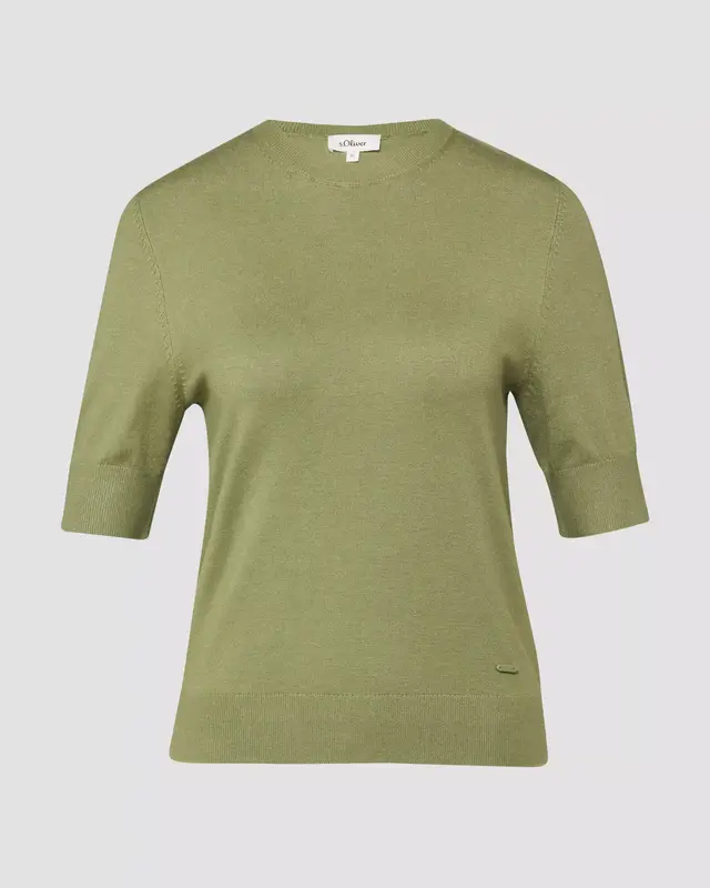 S. Oliver Kurzarm Pullover - Olive Green