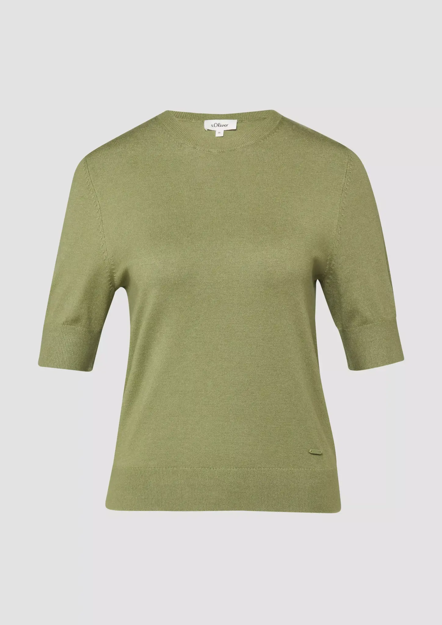 S. Oliver Trui Korte Mouw - Olive Green