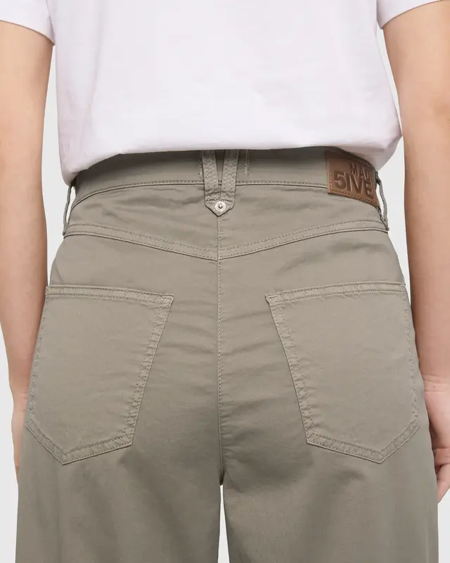 Mac Jeans  Barrel Pants Bora 2.3 Zip - Mat Green Antique